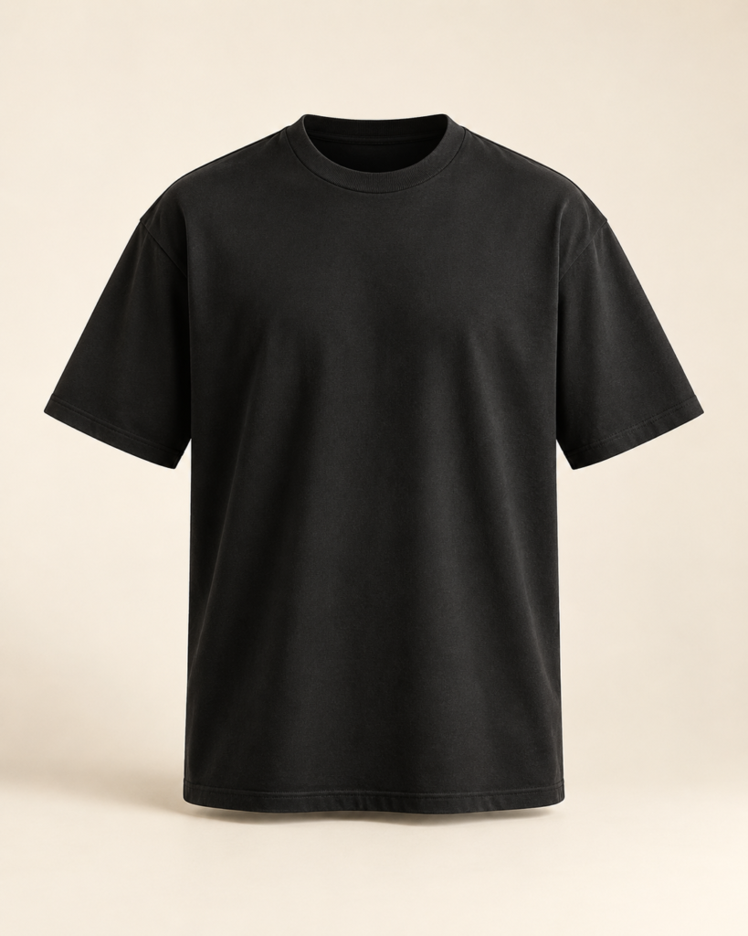 black T-shirt